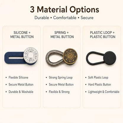 30pcs Button Waist Extenders for Men and Women Jeans Pants