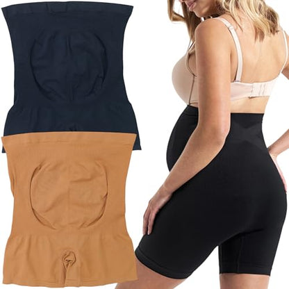 ToBeInStyle Women's High Waist Over The Bump Maternity Underwear - color: 2 Pack: Shorts, size: Large