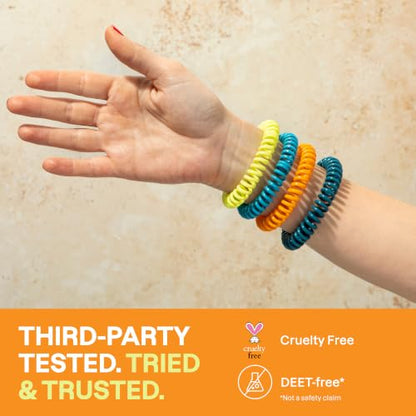 Cliganic Mosquito Repellent Bracelets for Kids & Adults, Natural, 100 Pack - size: Pack of 100