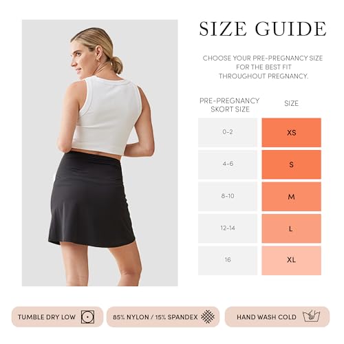 Ingrid & Isabel Basics Active Maternity Skort - color: Black, size: X-Large