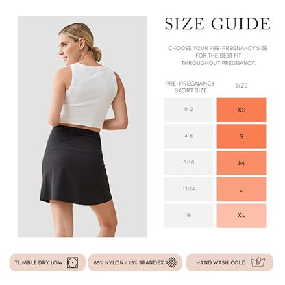 Ingrid & Isabel Basics Active Maternity Skort - color: Black, size: Small