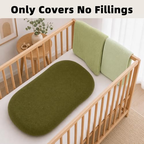 3 Pack Muslin Baby Lounger Covers, Covers Only, 35.5" x 20" - color: 3 Pack Green
