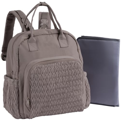 Multi-functional Diaper Bag Backpack with Changing Pad Brown - color: Brown