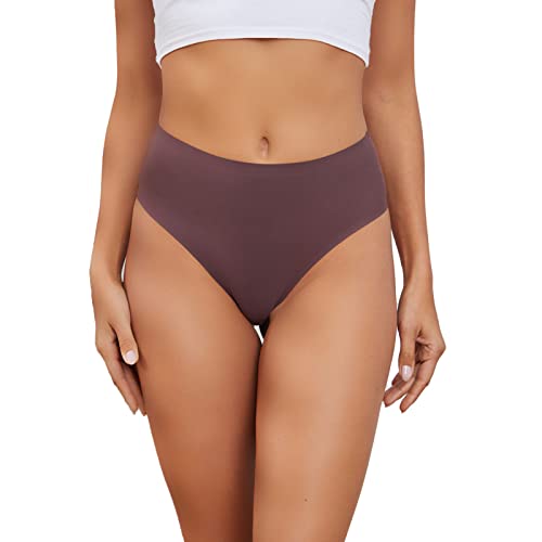 No Show High Rise Bikini Panties Women's Seamless Underwear Pack - color: Mix-5pack, size: XX-Large