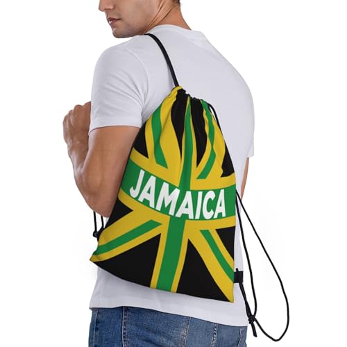 Gianlaima Drawstring Backpack Gym draw string bag For Men Women - color: Black44