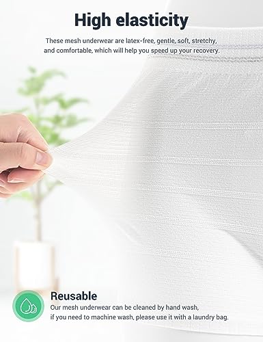 HANSILK Mesh Postpartum Underwear Post Bay C-Section Recovery 12 Pack L - color: White-12pcs, size: Large