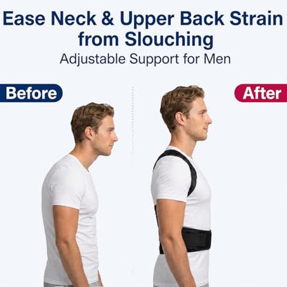 Back Posture Corrector Brace for Men, Full Back-Anchored Posture Brace - size: XS/S (Waist: 24” -31”)