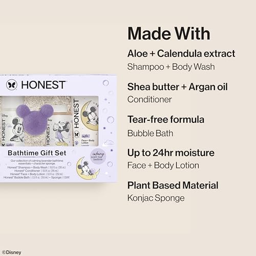 The Honest Company Bathtime Lavender Gift Set, Sensitive, Disney Design - style: Disney Bathtime, Lavender