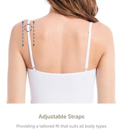 Comfneat Women's 4-Pack Slim-Fit Camisole Adjustable Spaghetti Strap Tops - color: Color-set-9 4-pack, size: XX-Large