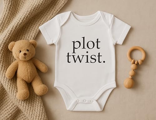Bump and Beyond Designs Surprise Pregnancy Announcement Grandparents Plot Twist - color: White, size: Preemie