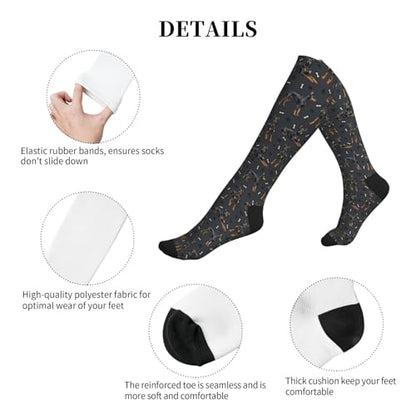 Cute Dog Compression Socks Women Men, Dog Lover Gift - color: Doberman