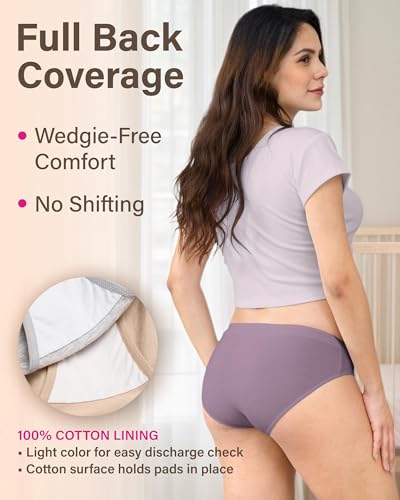 Intimate Portal Cotton Maternity Underwear Under the Bump Bikini Panties - color: 6-pk Blume, size: Large