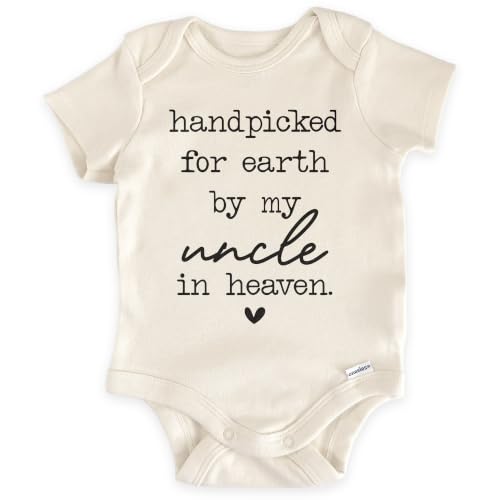 Handpicked For Earth By My Uncle In Heaven Bodysuit (0-3 Months, Natural)
