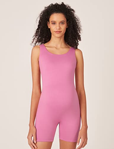 POSHDIVAH Maternity Romper Shorts Double Lined Jumpsuit - color: Pink, size: Large