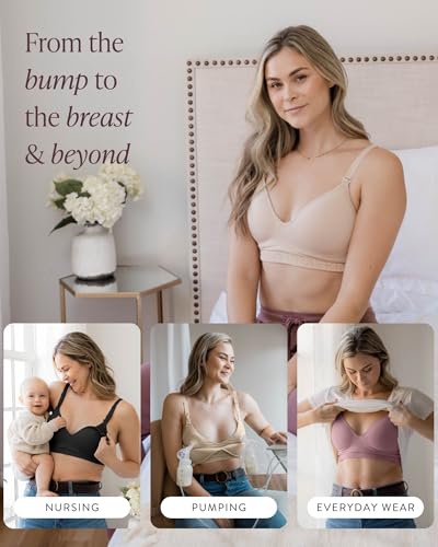 Kindred Bravely Sublime Contour Hands Free Pumping & Nursing Bra, Wireless - color: Black, size: Small-Medium