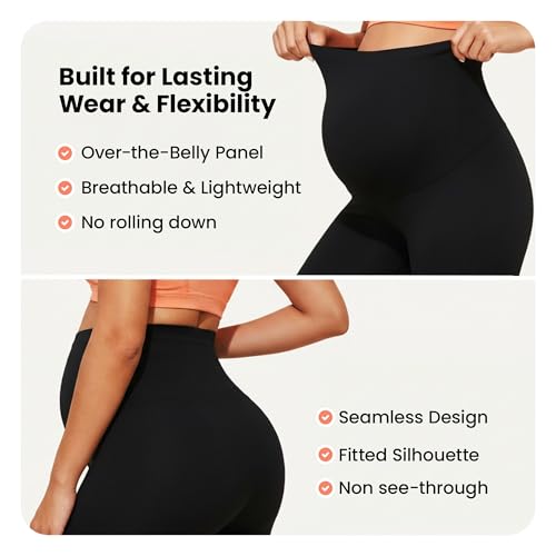 Maternity Leggings for Women Over The Belly Support Ultra Soft Pregnant Woman Yoga Pregnancy Pants - size: Medium