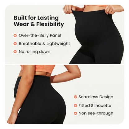 Maternity Leggings for Women Over The Belly Support Ultra Soft Pregnant Woman Yoga Pregnancy Pants - size: Medium