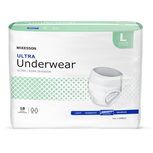 McKesson Ultra Adult Incontinence Underwear, Heavy Absorbency, 58 in, 18 ct - size: Large (18 Count)