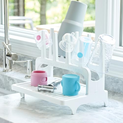 PopYum White Space Saving Drying Rack from 100% Recycled Bottles - color: White