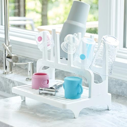 PopYum White Space Saving Drying Rack from 100% Recycled Bottles - color: White