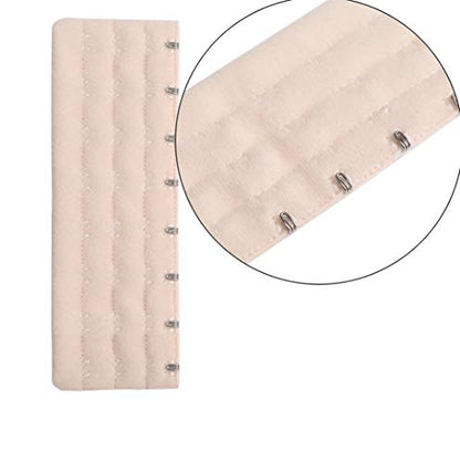 Corset Bra Extender 7-18 Hook 3/4 Inch Spacing - color: 2pcs:8hook/Light Beige&black