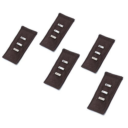 Adjustable Pant Waistband Extension - Instant Comfort, Pants Fit Again (Hook 5-Pack, Brown) - color: Brown, size: Hook