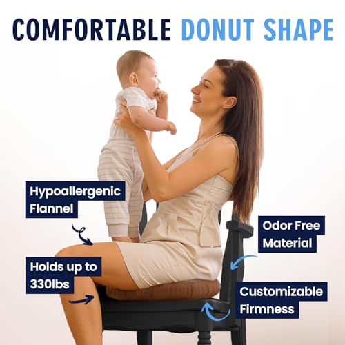 Dr. Frederick's Original Inflatable Donut Pillow, Tailbone Pain, 15 in, Red - size: 15 Inches - Red