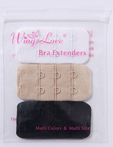 Wingslove Womens Bra Extender Bra Band Breathing room 3pcs-Pack Multi-size - color: 2 Hook 1/2 Inch