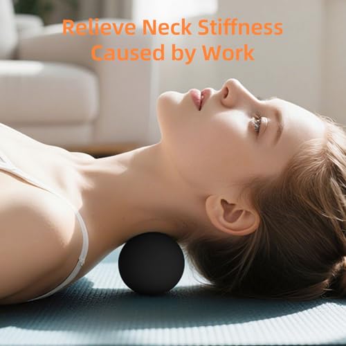 Massage Lacrosse Balls for Myofascial Release, Trigger Point Therapy - color: Black
