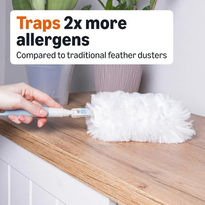 Amazon Basics 360° Heavy Duty Duster Refills, Picks up and Traps 2X More Allergens, 11 Count, Pack of 1 - style: Duster Refill