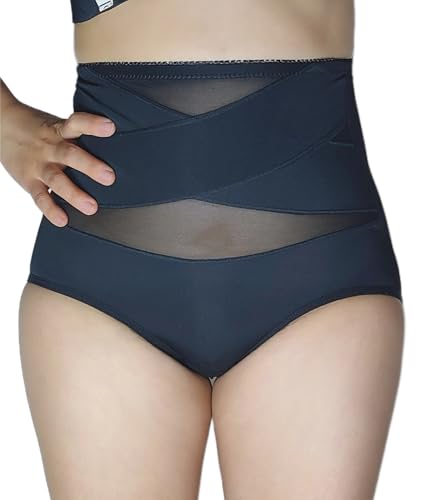 Postpartum Compression Underwear for Women High Waisted Lightweight Breathable C Section Recovery Panties - color: Black, size: X-Large