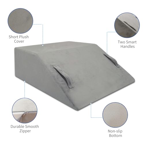 Leg Elevation Pillows for After Surgery, Memory Foam Leg Pillow for Sleeping Lower Back Hip Ankle Sciatica Pain Relief - size: Double Legs-24"x21"x8"