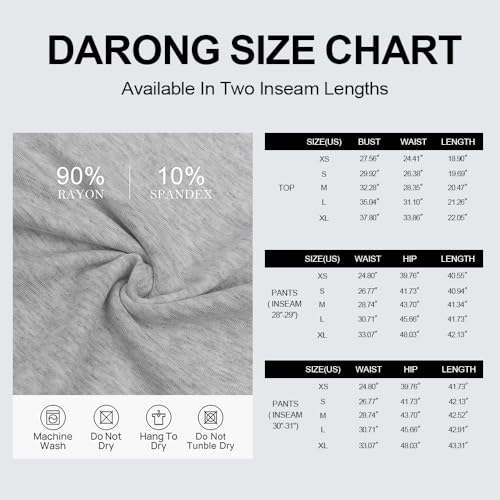 Darong Women's 2 Piece Summer Outfits Sleeveless Matching Lounge Sets - color: Light Grey, size: Medium