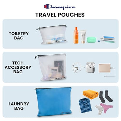 Champion Packing Cubes for Travel - 6 Piece Organizer Set, Carry-On Ready - color: Blue