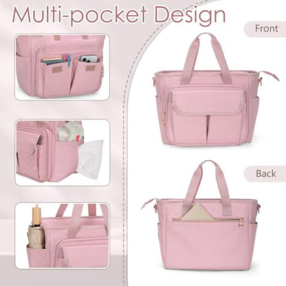 LUXJA Breast Pump Bag Compatible with Spectra S1 and S2, Pink - color: Pink