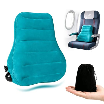 Portable Lumbar Pillow Inflatable Support Pillow - Inflatable Waist Cushion - color: Blue