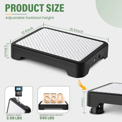 SOYO Mobility One Step Stool Platform for Adults & Elderly, Black-White - color: Black-white