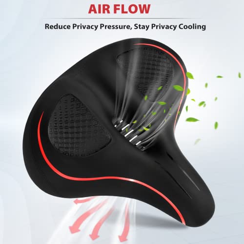 Oversized Seat Compatible with Peloton Bike, Extra Wide Seat - color: A-Red