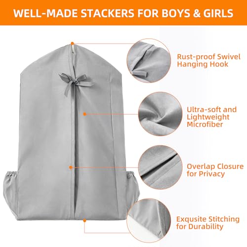 Hanging Diaper Stacker Organizer for Crib, Roomy Storage Caddy, 1PK - color: Gray