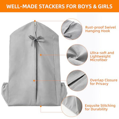 Hanging Diaper Stacker Organizer for Crib, Roomy Storage Caddy, 1PK - color: Gray