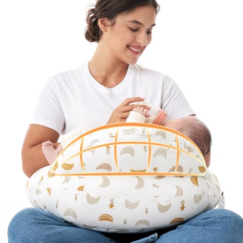Momcozy Original Nursing Pillow for Breastfeeding - Innovative Safety Guard - color: Starry Moon