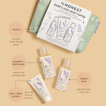 The Honest Company Babe's Mini Must Haves Gift Set, Lavender, 2 fl oz