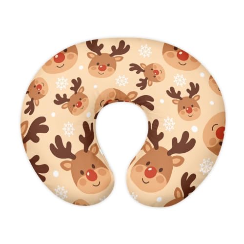 Christmas Reindeer Pillow Covers for Boppy/Most Christmas Breastfeeding Pillow Cover Half Round Pillowcase Nursing Pillow Covers for Baby Girl - color: Christmas Reindeer, size: 1 pack