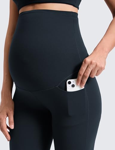 CRZ YOGA Maternity Flare Legging Pocket 29''/31''/33'' - color: True Navy, size: Medium
