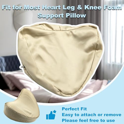 Satin Knee Pillowcase for Contour Legacy Knee Pillow (Champagne) - color: Champagne