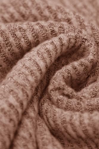 Smallshow Women's Knit Maternity Dress Long Sleeve Pregnancy Clothes - color: Brown, size: Large