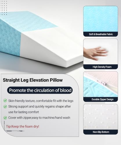 Knee Surgery Pillow Straight Double Leg for Swelling & Blood Circulation