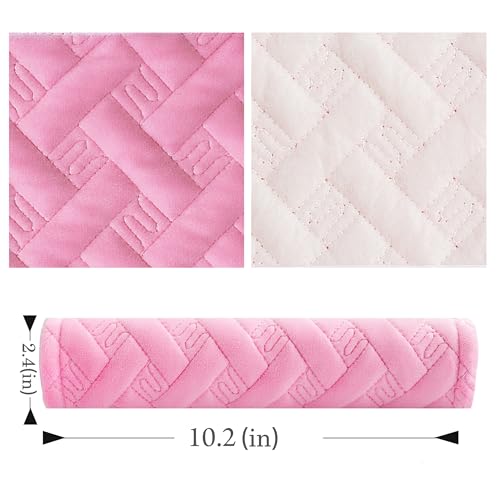 Amooca 2-Pack Braid Pattern Seat Belt Covers Shoulder Pads for Car & Bag - color: Pink
