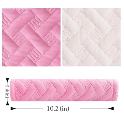 Amooca 2-Pack Braid Pattern Seat Belt Covers Shoulder Pads for Car & Bag - color: Pink