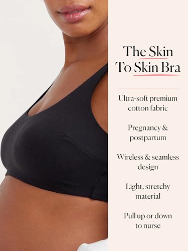 HATCH The Skin to Skin Maternity Bra, Wireless - color: Black, size: Medium